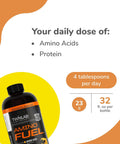 Twinlab Amino Fuel - Pre-Workout And Post-Workout Energy Drink & Supplement -32 Fl Oz Orange Rush