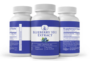 PURE ORIGINAL INGREDIENTS Blueberry 10:1 Extract, (100 Capsules) Always Pure, No Additives Or Fillers, Lab Verified