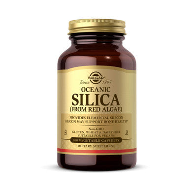 Solgar Oceanic Silica From Red Algae 25 Mg 100 Vegetable Capsules - Excellent Source Of Calcium Supports Bone Health - Non-Gmo Vegan Gluten Free Dairy Free Kosher - 50 Servings