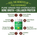 Peak Performance Hydrolyzed Bone Broth And Collagen Unflavored Protein Peptides Powder Contains All Collagen Types: 1, 2, And 3