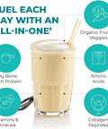 Reignite Wellness Vanilla Paleo-Inspired All-In-One Shake - Bone Broth Protein Powder - Healthy Shake Supports Lasting Energy With 20G Of Protein (30 Servings, 2.3 Lbs) - By Jj Virgin