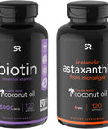 Sports Research Biotin 5000mcg 120ct Astaxanthin 6mg 120ct Bundle