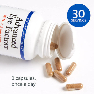 Natural Factors Advanced Eye Factors Antioxidant Support for Healthy Vision with Lutein and Zeaxanthin 60 Capsules
