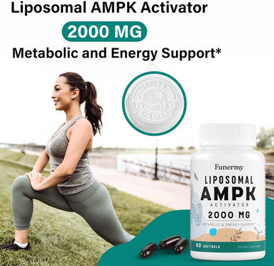 Liposomal Ampk Activator 2000 Mg - High Bioavailability Berberine Hcl,Dim,Milk Thistle,And Cinnamon Bark Capsule 6-In-1 Ampk Supplements For Antioxidant Support And Cellular Regulation, 60 Softgels
