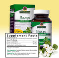 Nature'S Answer Bacopa 500mg 90-Capsules | Promotes Cognitive Function | Mental Clarity Support | Gluten- Non-GMO Vegan No Preservatives or Artificial Flavors | Single Count