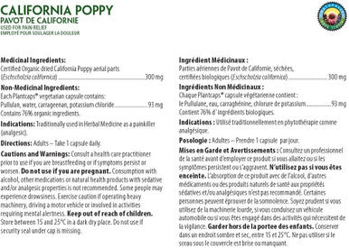 Naturally Nova Scotia California Poppy (60 capsules) - NPN 80036107