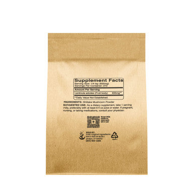 PURE ORIGINAL INGREDIENTS Shiitake Mushroom (8Oz) Black Forest Mushroom, Herbal Extract, Traditional Supplement.