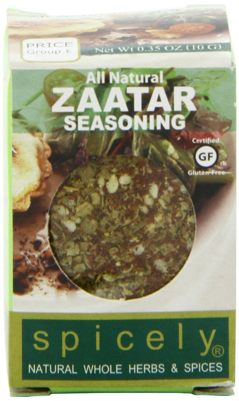 Spicely Organic Seasoning Zaatar W/Salt 0.35 Ounce ecoBox Gluten (Pack of 2)