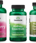 Swanson Cleanse Bundle: Cranberry Supplement - Kidney Essentials - Milk Thistle Dandelion and Yellow Dock