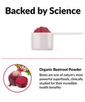 Force Factor Total Beets Organic Beetroot Powder, Beet Root Powder Superfood to Boost Daily Nutrition, USDA Organic, Vegan, Gluten-Free, and Non-GMO Beet Supplement, Unflavored, 90 Servings