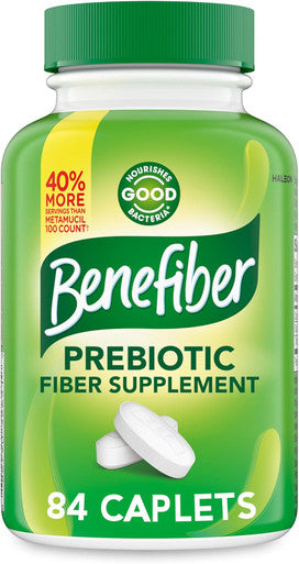 Benefiber Prebiotic GLP1 Friendly Fiber Supplement Caplets 84 Count