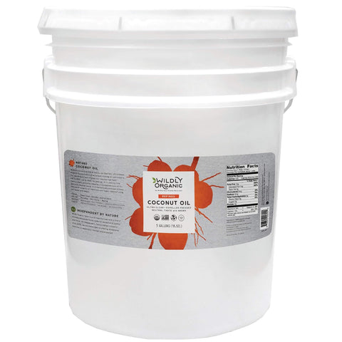 Wildly Organic Virgin Unrefined Cold Pressed Coconut Oil 14 Fl Oz - Organic, Raw, Non-GMO, Vegan, Pet-Safe, Rich Coconut Flavor/Aroma - Perfect for Skin, Hair, Cooking, & Baking - BPA-Free Container