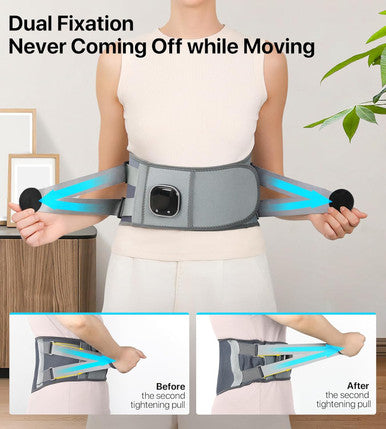 Alljoy 67" Cordless Heating Pad For Back Pain Relief Fsa Hsa Eligible, Birthday Gifts For Women Men Mom Dad, Portable Lower Back Massager With 3 Heat 5 Vibration, Lock Screen Supported