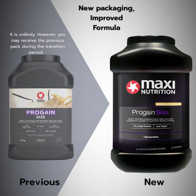 MaxiNutrition Progain - Vanilla Whey Protein Shake for Size & Mass - 1.2kg Vanilla