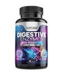 Built Nature Digestive Enzymes For Optimal Digestive Health - Bromelain, Lactase, Lipase, Papain, Probiotics & Prebiotics - Relief From Bloating, Gas & Constipation, Gut Health & Immune Support - 60 Capsules