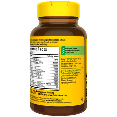 Nature Made Super B Complex Tablets 140 Count (Pack Of 3)