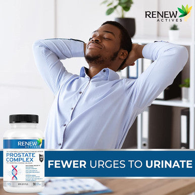 Renew Actives Prostate Complex Supplements - Promote Health For Men, Thyroid Gland, Eyesight, And Immune Function - Powerful Antioxidant Formula - 90 Softgels