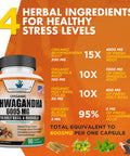 Ashwagan Organic 6005mg, Organic Rhodiola Rosea, Organic Holy Basil Tulsi, Organic Black Extract, Relief, Mood Enhancer, Relaxation, Focus, Thyroid Support, 90 Veggie Capsules