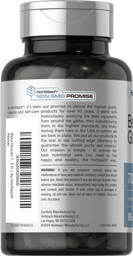 Horbaach Beta Glucan 1 3D 90 Capsules 700 Mg