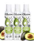 Chosen Foods 100% Pure Avocado Oil Spray, Keto Diet Friendly, Kosher Cooking Spray for Baking, High-Heat Cooking and Frying (6 oz, 6 Pack)