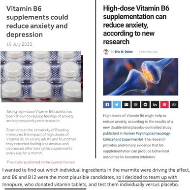 INNOPURE Vitamin B6 Tablets 100mg (As Used in Reading University Clinical Trials) Vegan Society Approved, UK Made