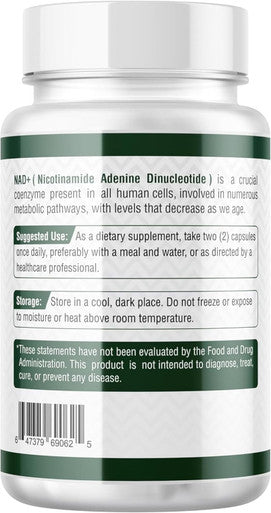 Nad Supplement 500Mg High Potency 30 Day Supply Nad Maximizer Similar To Nicotinamide Riboside Vegan Non Gmo Third Party Tested