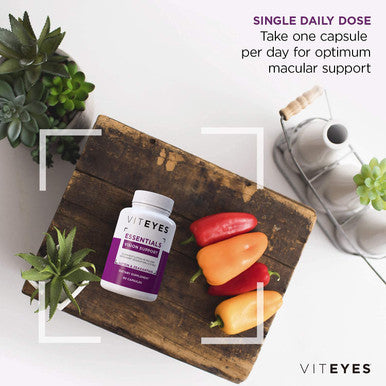 Viteyes Essentials Eye Health Dietary Supplement Lutein Zeaxanthin for Macular Support 90 Capsules