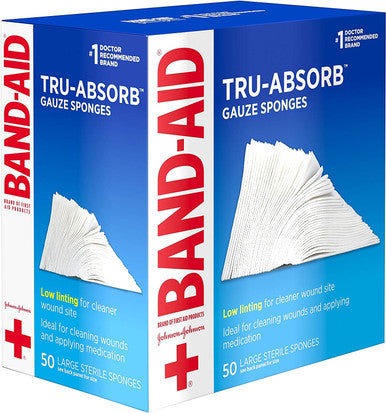Band-Aid Mirasorb Gauze Sponges Large - 3Pc