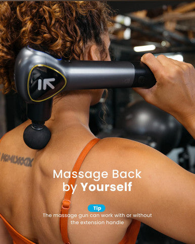 Renpho Massage Gun Deep Tissue, Fsa Hsa Eligible, Valentine Gifts, Back Massager For Pain Relief With Long Extension Handle,Percussion Handheld Mini Muscle Massagers Cordless For Athletes Neck,Reach
