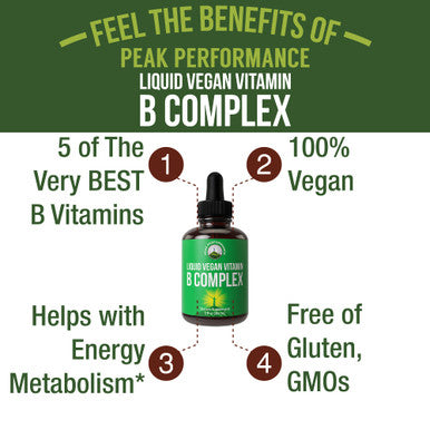 B Complex Liquid Drops Vegan Supplement 30 ml
