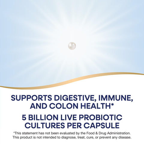Nature'S Way Pearls Max Potency Probiotic For Men And Women Supports Digestive Immune Colon Health 5 Billion Live Cultures No Refrigeration Required 30 Softgels