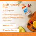 Doctor's Best High Absorption Iron With Ferrochel, 27 mg, 120 Tablets