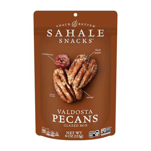 Sahale Snacks Maple Pecans Glazed Mix, 4 oz Pouches (6 Packs) Dry-Roasted, Deluxe Mixed Nuts with Cherries, Apples, Maple, and Cinnamon - Non-GMO, Kosher, and Certified Gluten-Free Snacks