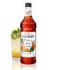 Monin - Honey Syrup, Smooth Sweet Honey Flavor, Great for Teas, Lemonades, Cocktails, & Coffee, Gluten-Free, Non-GMO (1 Liter)