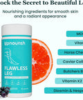 Upnourish Anti Cellulite And Varicose Veins Support, Restless Leg Relief, Leg Circulation Booster With Caviar Collagen, Sod, Butchers Broom & Horse Chestnut Capsules, 90 Ct