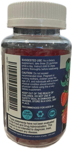 Built Nature Kids Fiber Gummies, Daily Chicory Root Fiber Supplement, Plant Based, Non-Gmo, For Digestive And Intestinal Gut Health, Low Sugar Prebiotic Fiber Gummy For Children, Strawberry Flavored, 60 Gummies