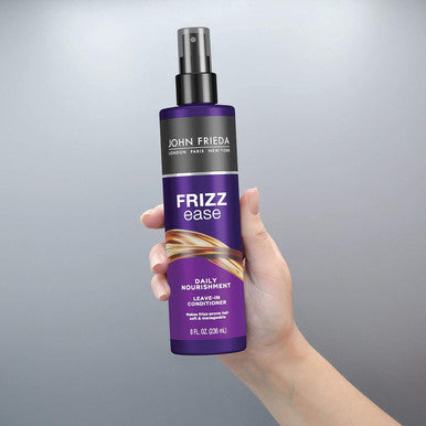 John Frieda Frizz Ease Nourishing Anti Frizz Leave-In Conditioner And Heat Protectant For Frizz-Prone Hair Moisturizes And Renews Shine With Vitamin A C And E 8 Oz (2 Pack)