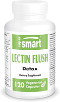 Supersmart Lectin Flush Support for Food Allergies Intolerances Promote Healthy Digestive Tract Detox Supplement NonGMO Gluten Free 120 Vegetarian Capsules