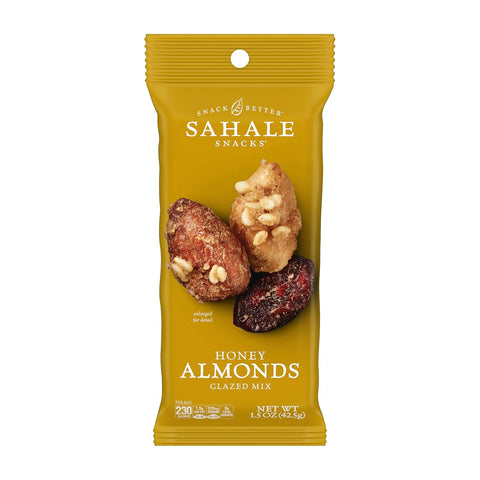 Sahale Snacks Maple Pecans Glazed Mix, 4 oz Pouches (6 Packs) Dry-Roasted, Deluxe Mixed Nuts with Cherries, Apples, Maple, and Cinnamon - Non-GMO, Kosher, and Certified Gluten-Free Snacks
