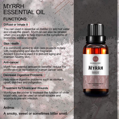 Myrrh Essential Oil 30ml (1oz) - 100% Pure Therapeutic Grade for Aromatherapy Diffuser, Massage, Skin Care
