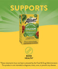 Nature'S Way Alive! Calcium Bone Support* Supplement, Vitamin D3, K2 & Magnesium, 120 Tablets