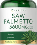 Carlyle Saw Palmetto Extract | 3600mg | 250 Capsules | Non-GMO and Gluten Formula from Saw Palmetto Berries