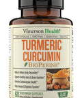 Turmeric Curcumin with Black - Tumeric Joint Support Supplement with Bioperine and 95% Curcuminoids. High Absorption Antioxidant Inflammatory and Immune Support. 60 Vegan Capsules