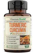 Turmeric Curcumin with Black - Tumeric Joint Support Supplement with Bioperine and 95% Curcuminoids. High Absorption Antioxidant Inflammatory and Immune Support. 60 Vegan Capsules