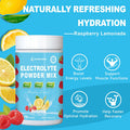 Electrolytes Powder No Sugar, Keto Hydration Electrolyte Drink Mix Supplement For Energy, Muscle Function - Enhanced With Himalayan Salt +Bcaas +Vitamins, Non-Gmo (Raspberry Lemonade, 75 Servings)