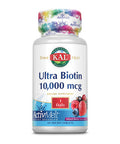 Kal Ultra Biotin 10,000 Mcg Activmelts | Healthy Hair Growth Formula, Skin & Nail Health Support | 60 Tablets