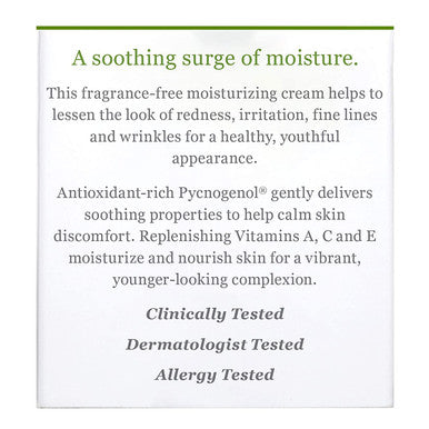 DERMA E Sensitive Skin Moisturizing Cream Gentle, Unscented Daily Face Moisturizer Soothing Facial Cream with Pycnogenol and Vitamins A, C and E - Reduces Redness and Irritation, 2 oz