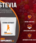 BulkSupplements Stevia Extract Powder - Substitutes - Pure Stevia Powder - Alternative - Zero Calorie Sweetener - Keto Sweetener - Substitute for Baking (250 Grams - 8.8 oz)