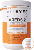 Viteyes AREDS 2 Powder Multivitamin Macular Protection Alternative to AREDS 2 chewables No Pills AREDS 2 Drink Eye Vitamins Natural Orange Flavor 90 Scoops 531 g