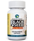 Amazing Herbs Whole Spectrum Black Seed & High Potency Garlic, Vegetarian Capsules - Gluten-Free, Non-Gmo, Vegan, Supports Immune System, Lung Function, & Cardiovascular Health - 100 Count